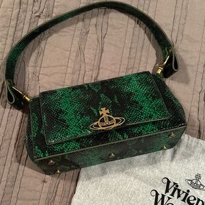 Vivienne Westwood Emerald Snake Shoulder Bag
